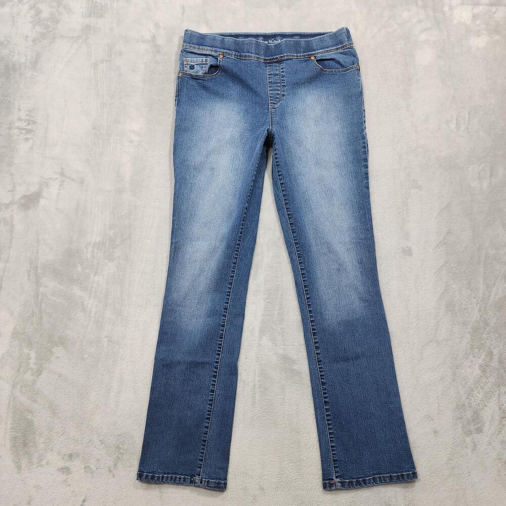 Gloria Vanderbilt Jeans Womens 10 Blue Mid Rise Avery Straight Pull On Slimming